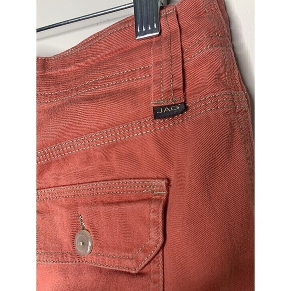 Jag Jeans Women's Cargo Capri's Size 4 Orange Cotton Cargo Pockets Classic Fit - Picture 9 of 9